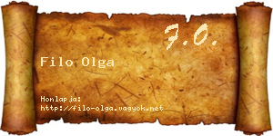 Filo Olga névjegykártya